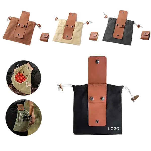Foldable Canvas Foraging Waist Bag 1