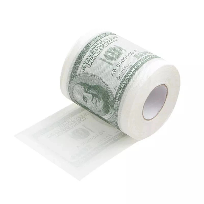 Custom Dollar Printed Toilet Paper 3