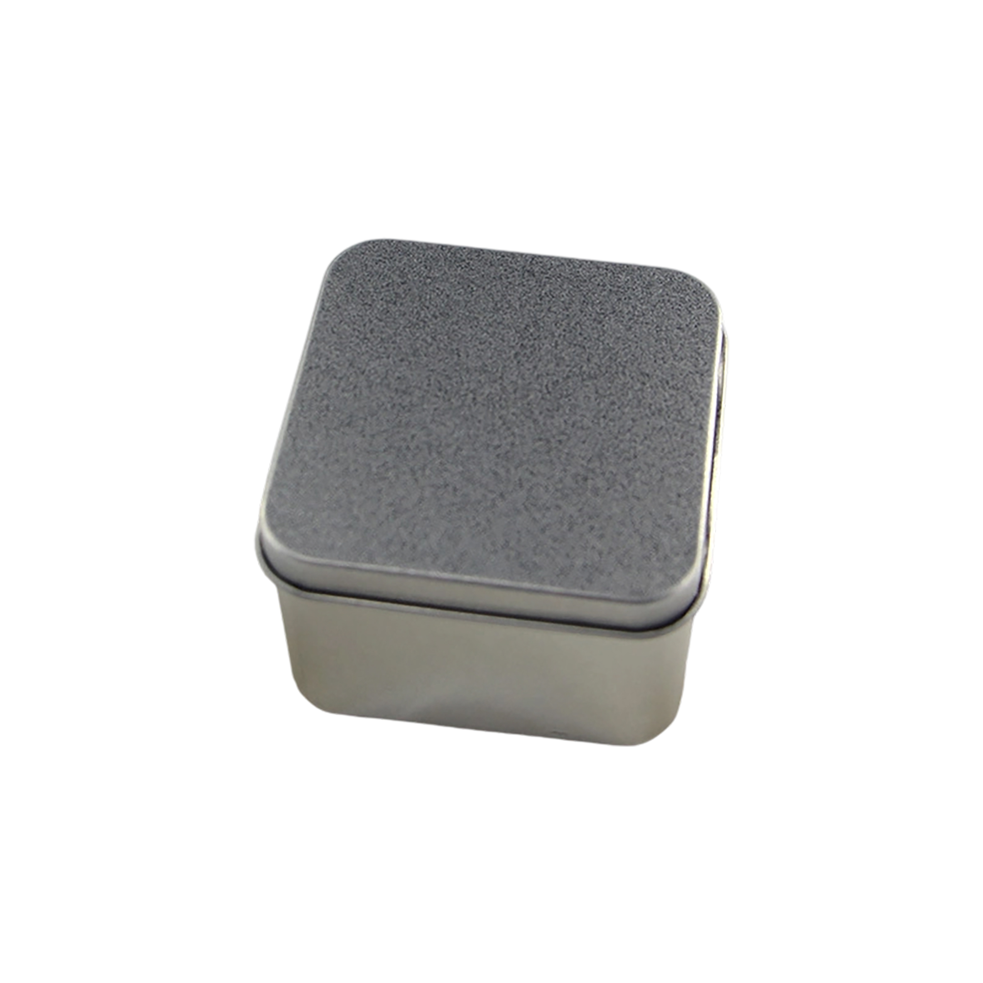 Square Metal Tin Storage Container With Secure Lid 3.35" 2