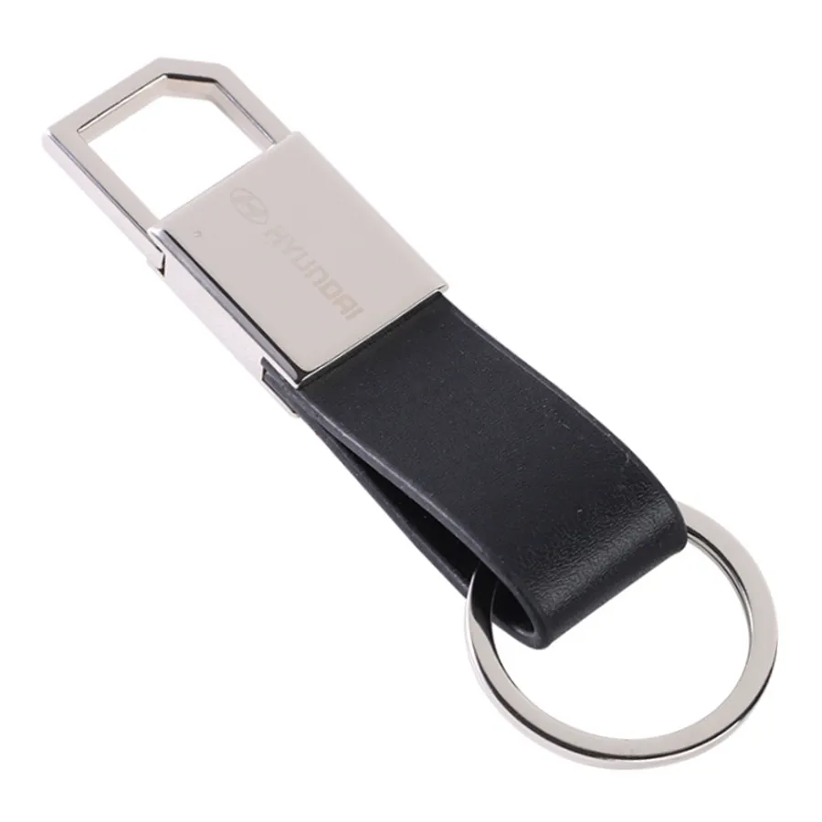 Sturdy Ring Leather Keychain 1