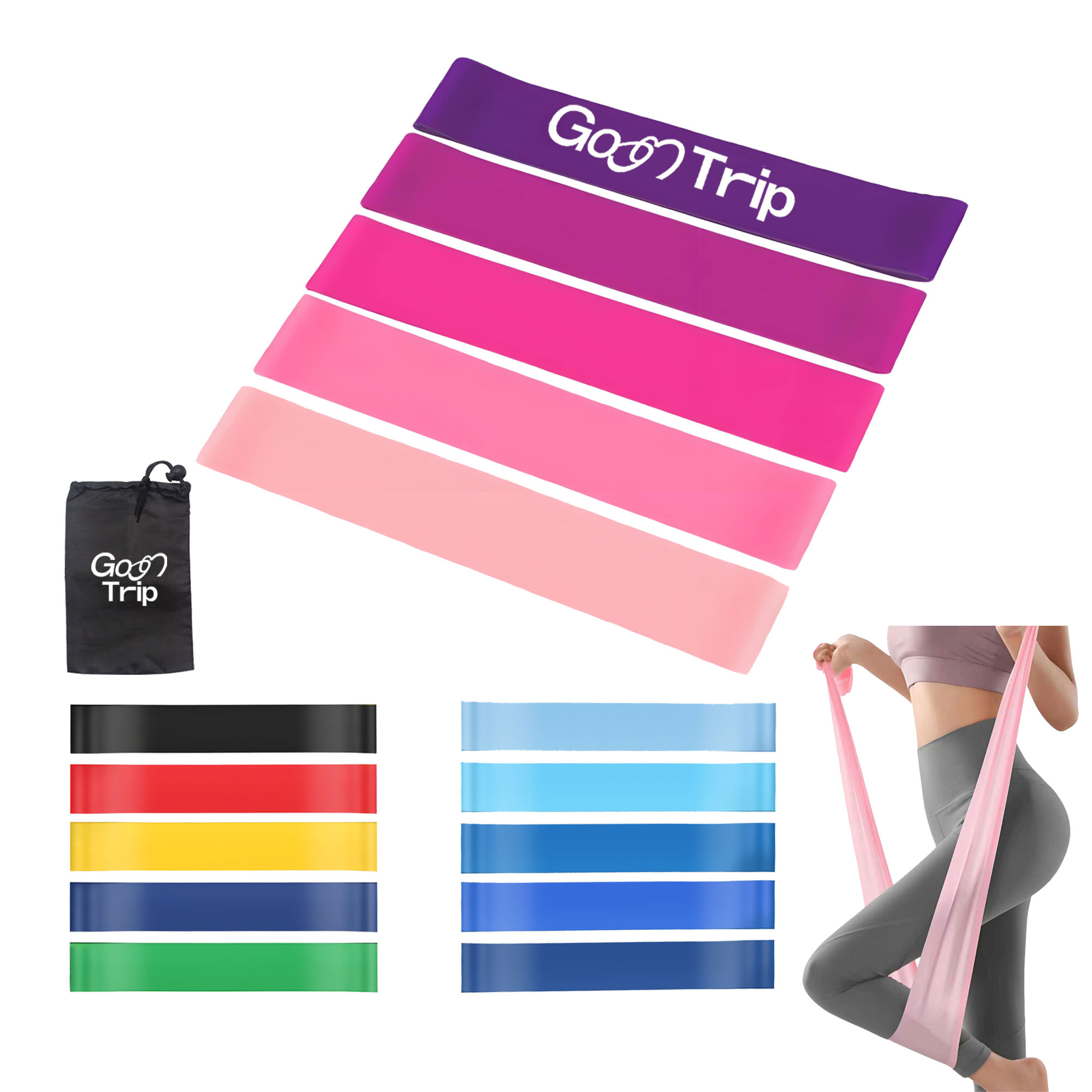 Yoga Rally Ring Pink Gradient Elastic Band 2