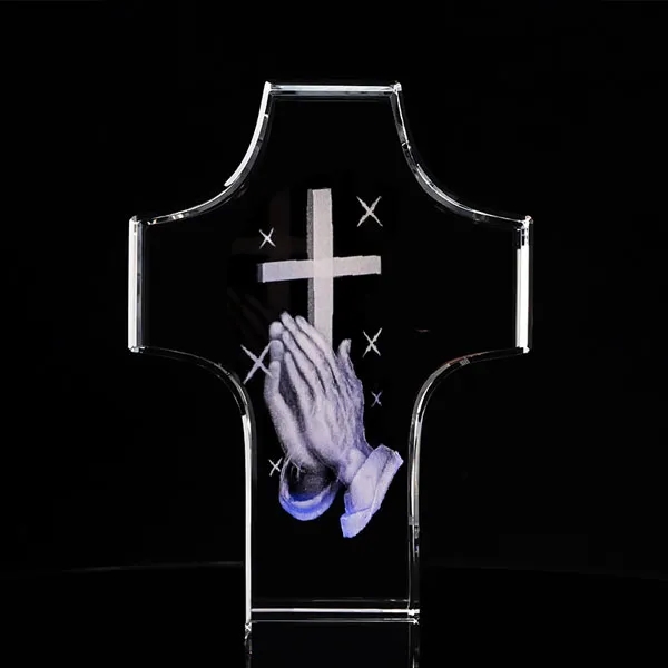 Standing Crystal Jesus Cross 5