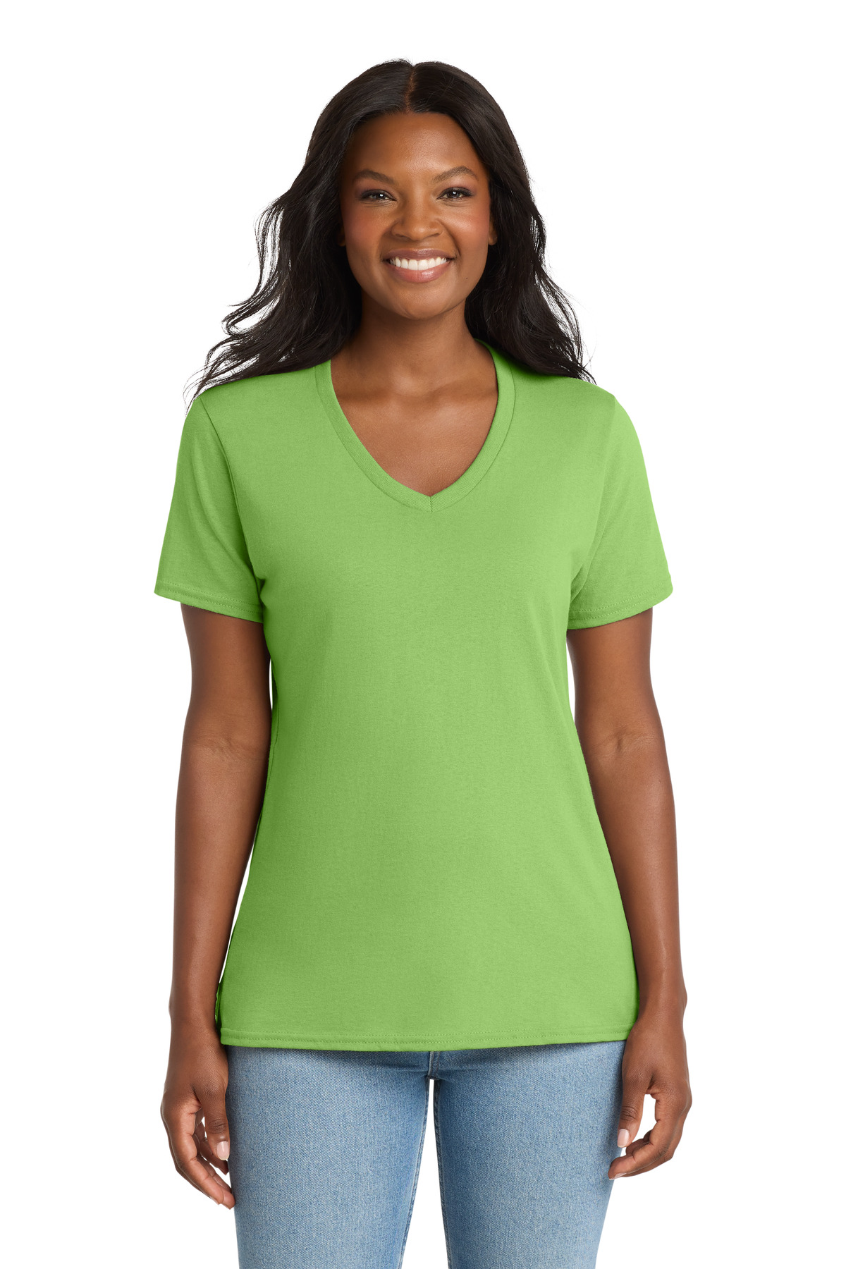 Port & Co Women's Core Cotton V-Neck Tee. LPC54V 61