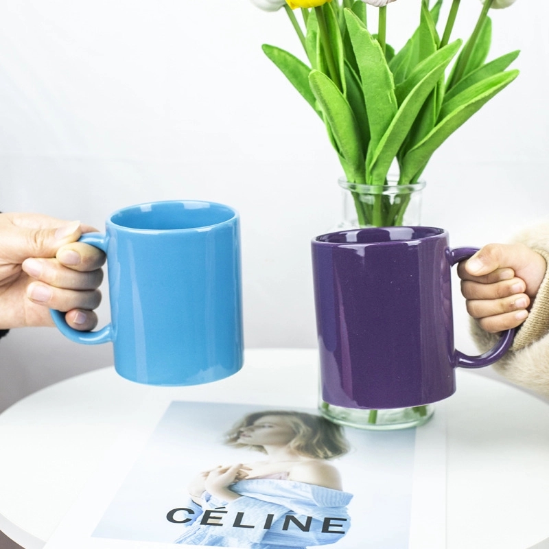 Custom 12 Oz Creative Solid Color Ceramic Mug 2