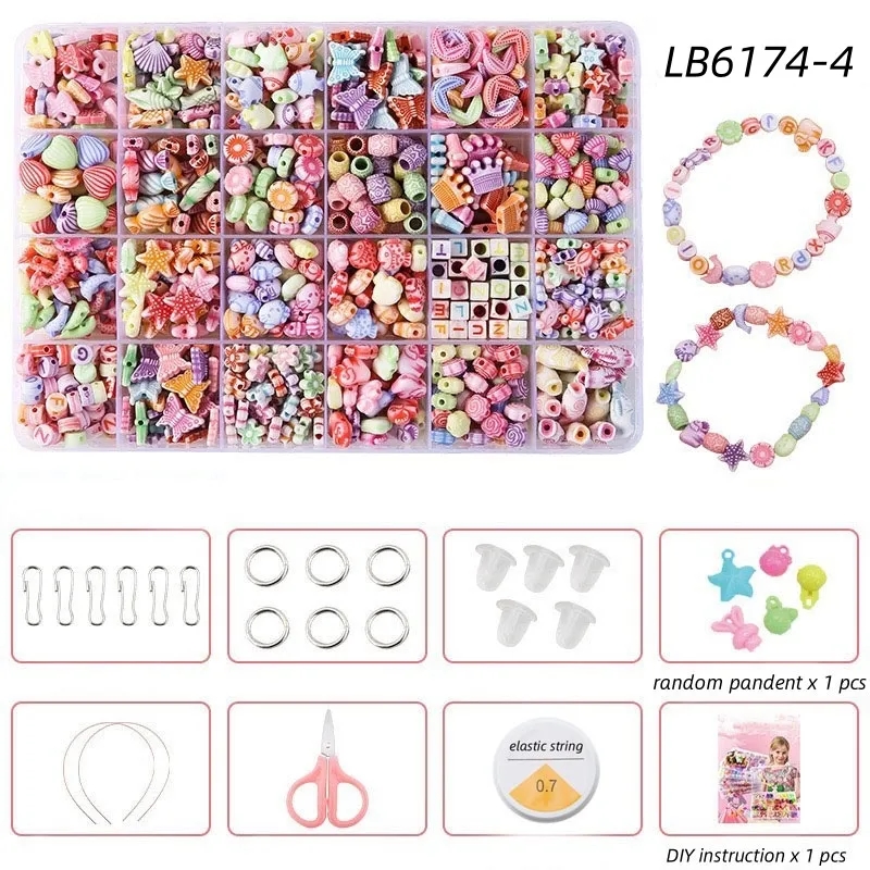 BULK Kids Jewelry Making Kit DIY Bracelet Set Beads Supplies 22