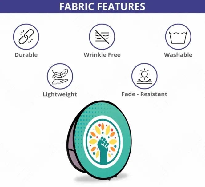 Circle Pop Up Banners (3.94 Ft x 3.94 Ft) 6