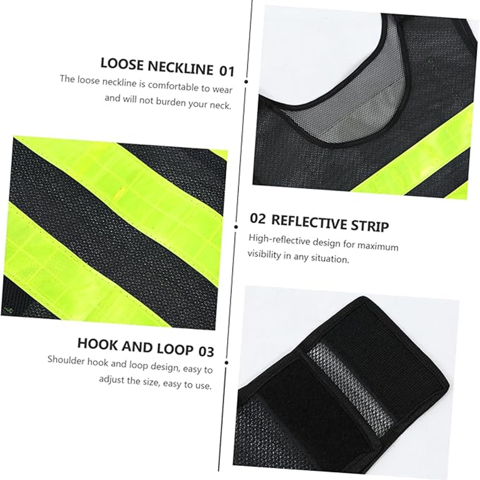 Black Yellow Reflective Vest 5
