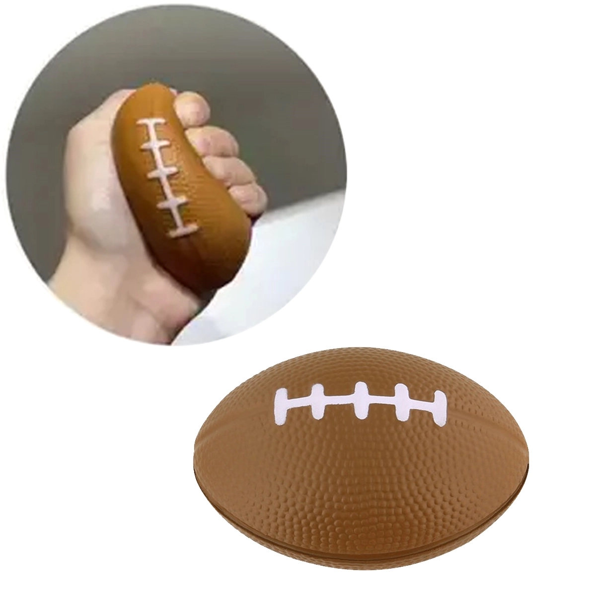 Pu Rugby Shape Stress Foam Sport Ball 2