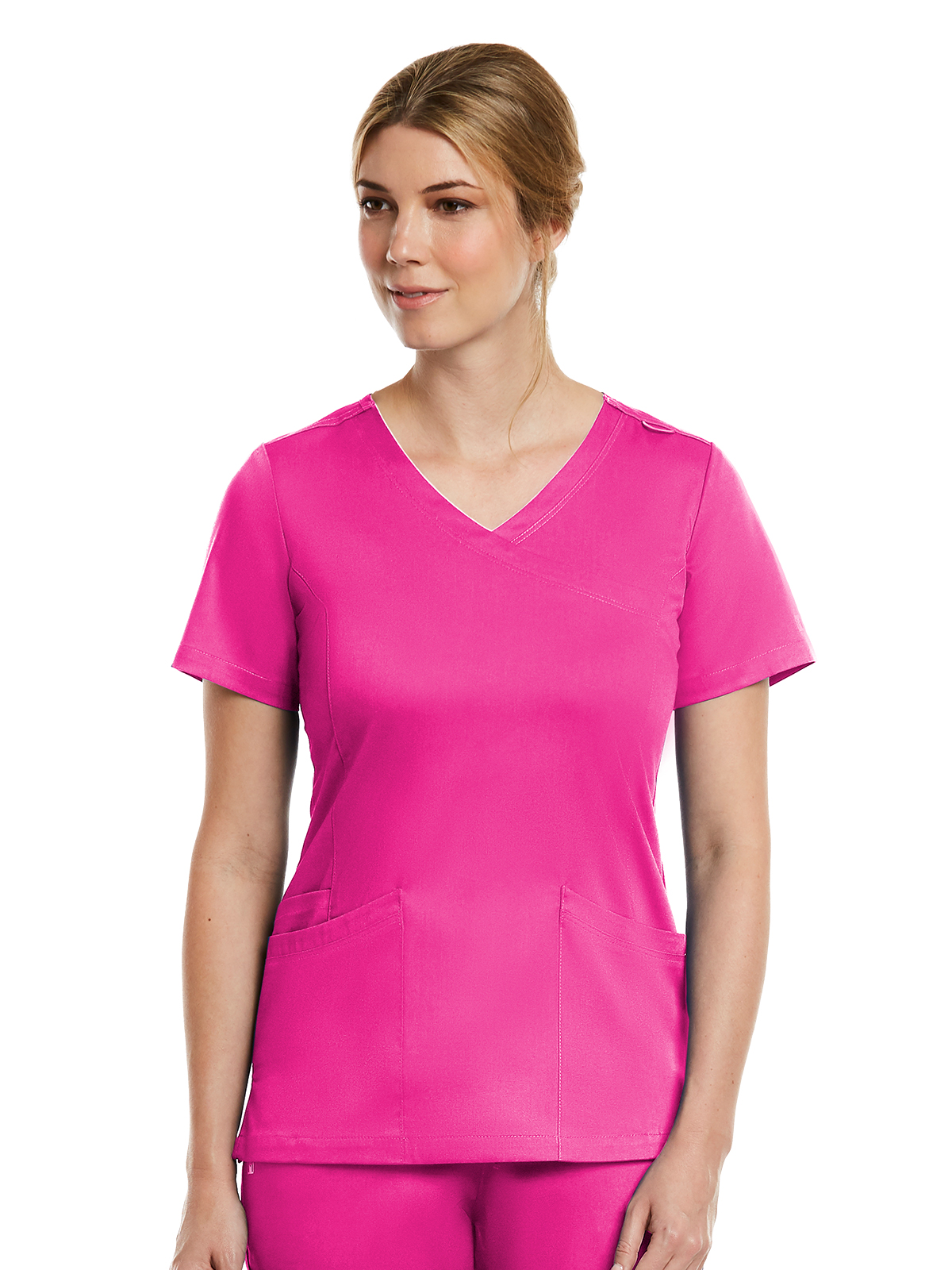 Maevn - Matrix - Women's Three-Pocket Curved Mock Wrap Top 5
