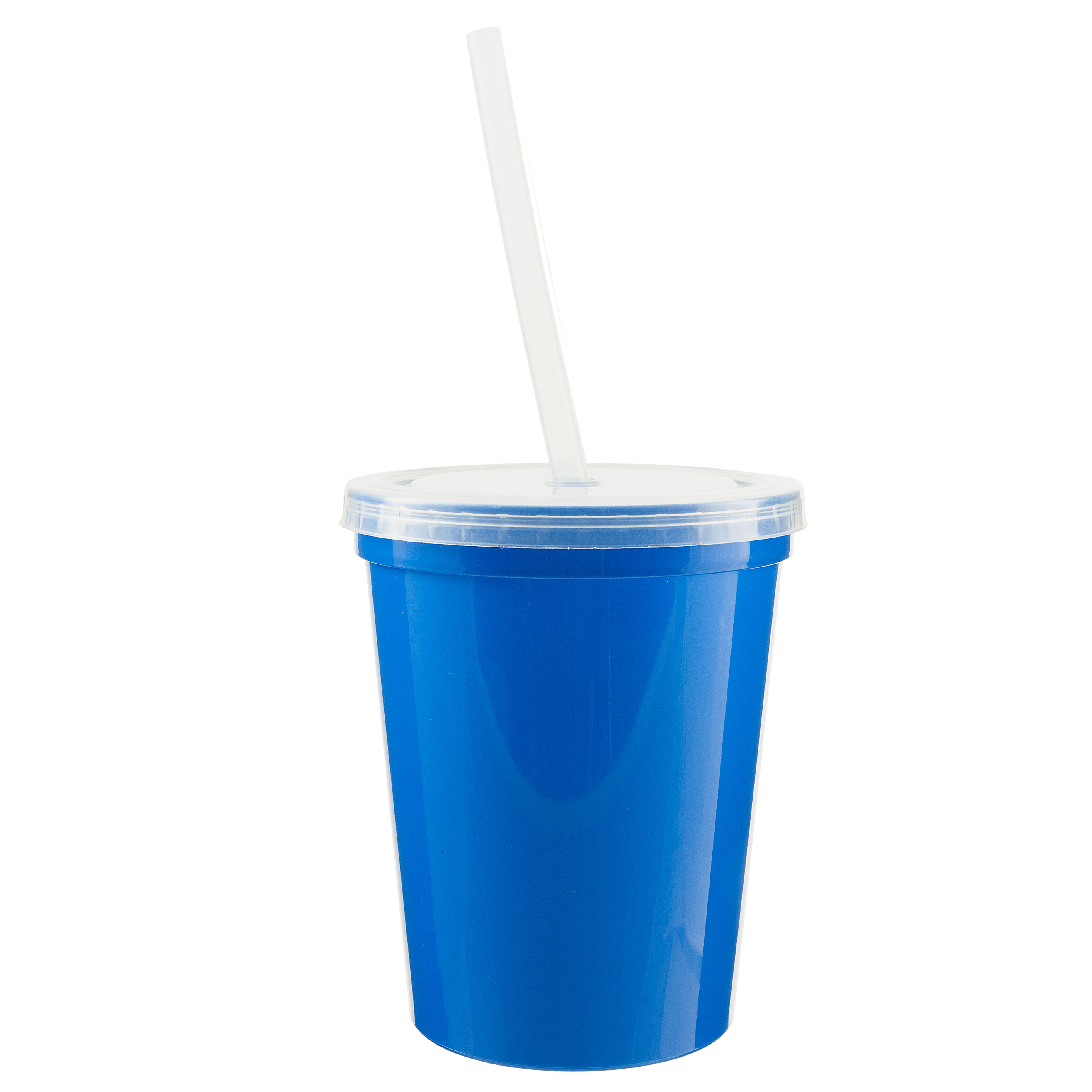 16 Oz. Stadium Cup with Lid and Straw