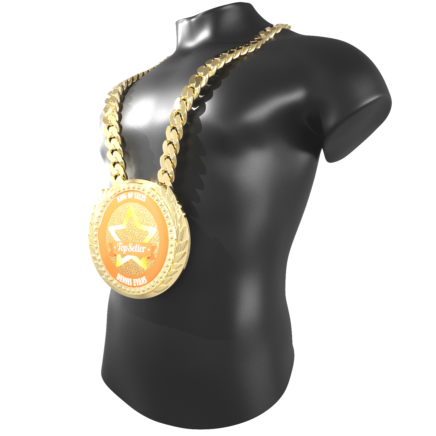 Express Vibraprint® Lite Champ Chain Medal w/ Plastic Chain 17