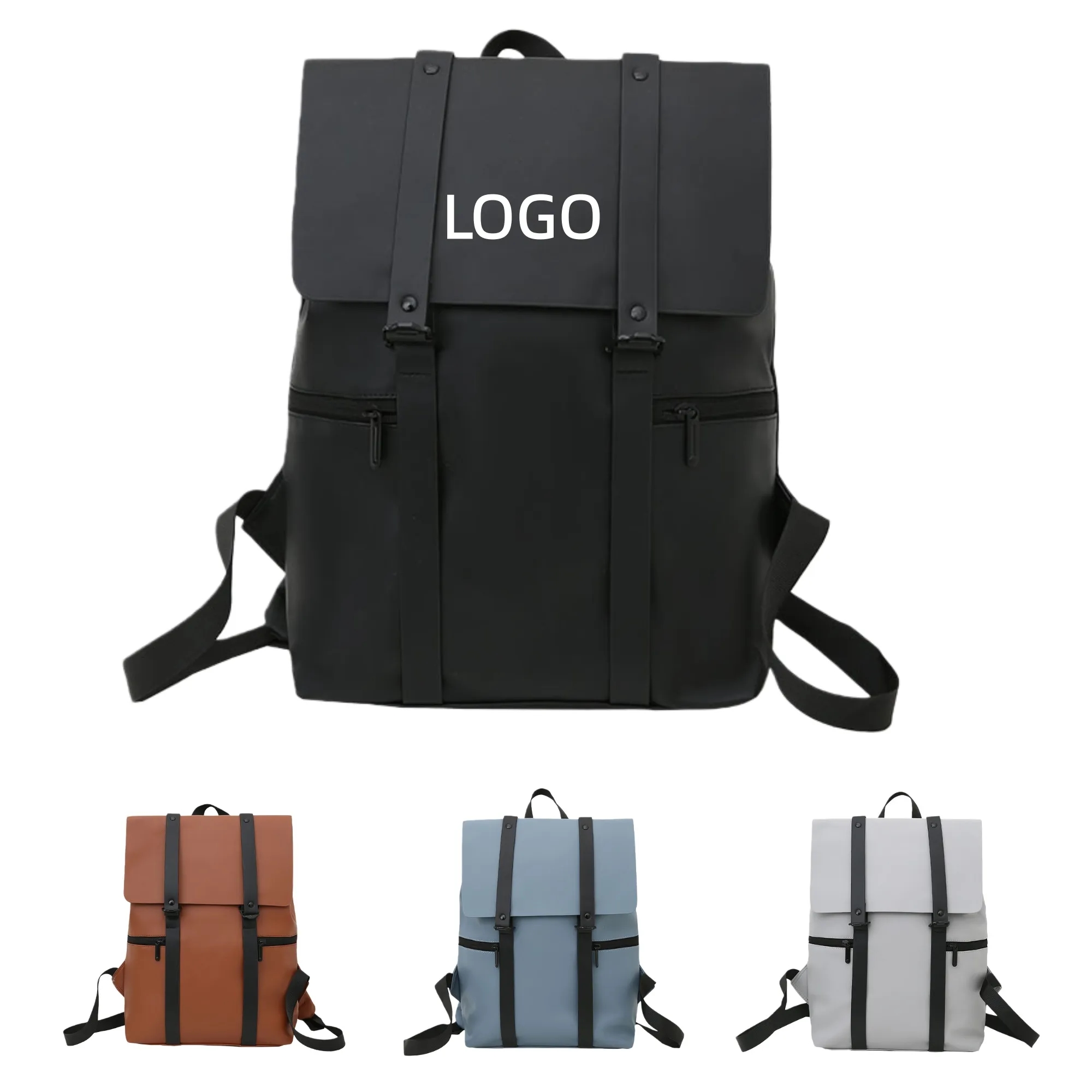 15" PU Leather Roadster Laptop Business Backpack Recycled
