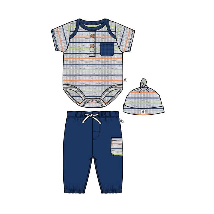 Boys 3-Piece Pant Sets Size 0-9 Months 2