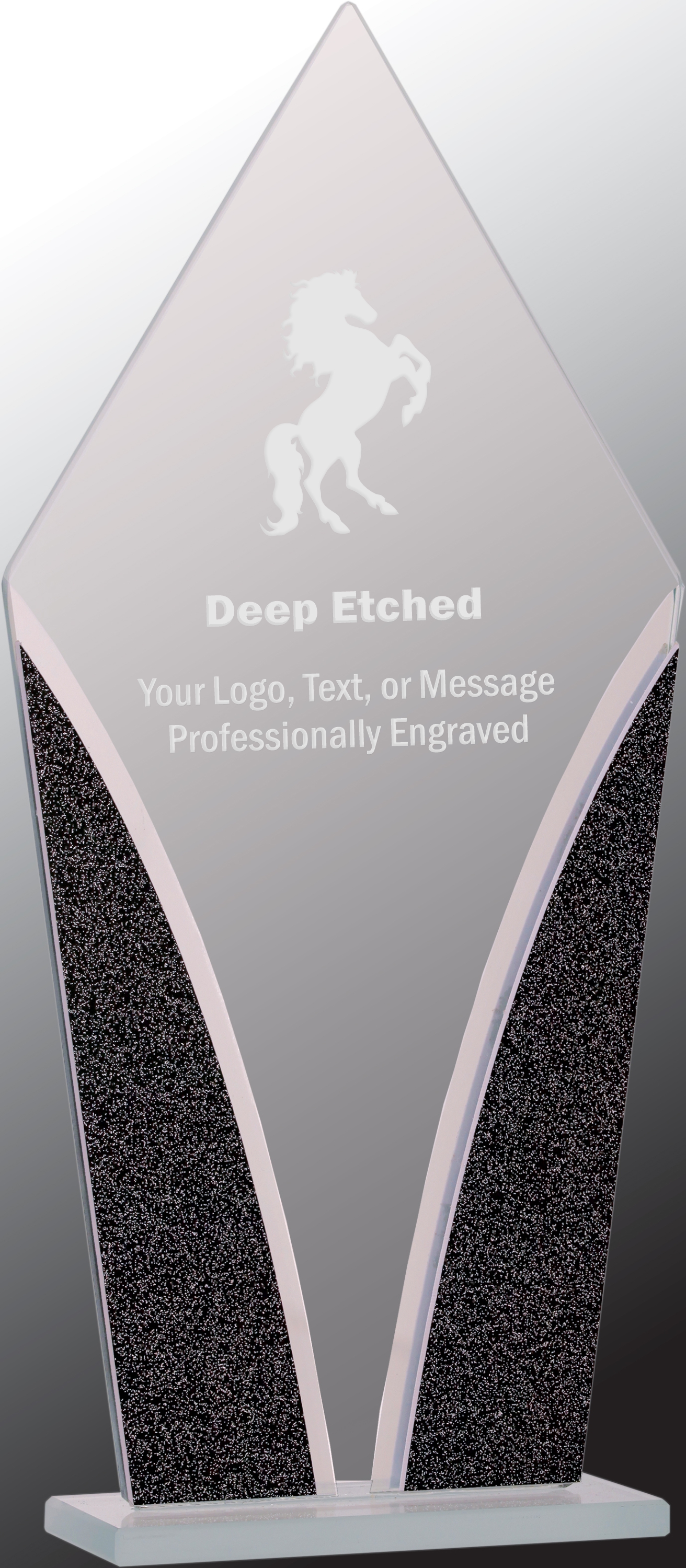 10 1/2" Diamond Designer Glass Award 1