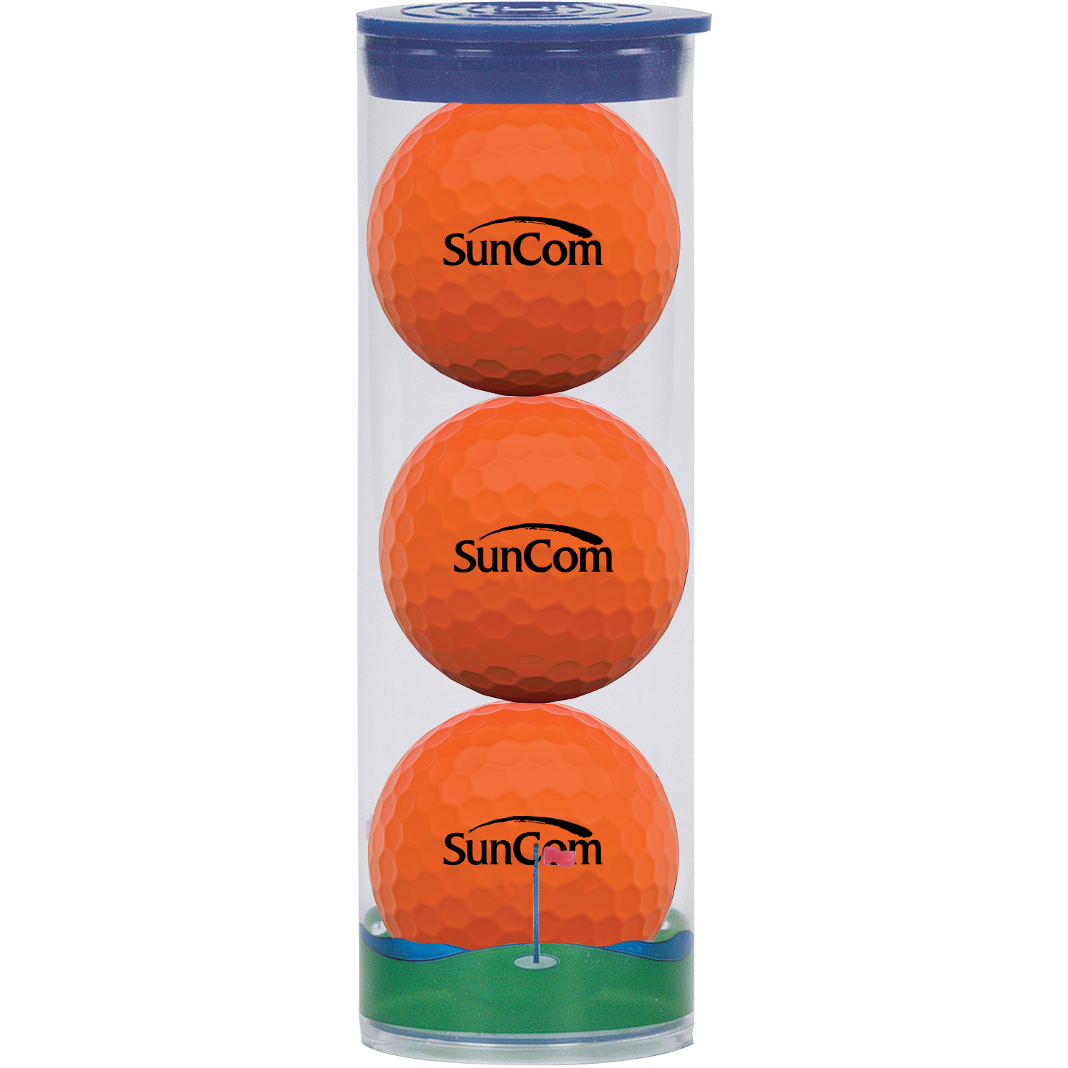 3 Ball Clear Tube with Wilson Golf Balls 2