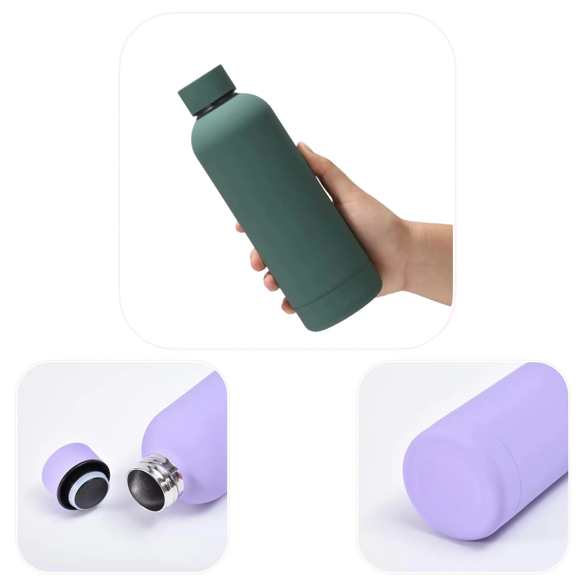 304 Stainless Thermos Small Mouth Bottle, custom water bottle with logo imprint 2
