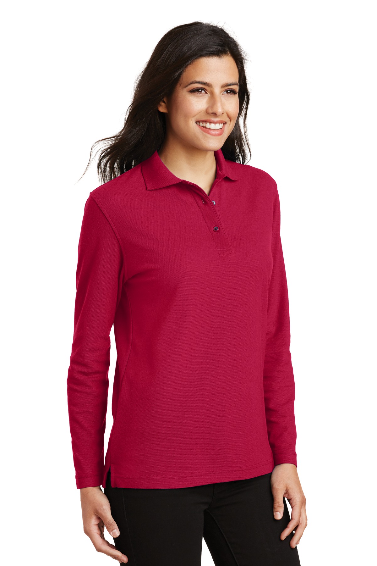 Port Authority Women's Silk Touch Long Sleeve Polo. L500LS 29