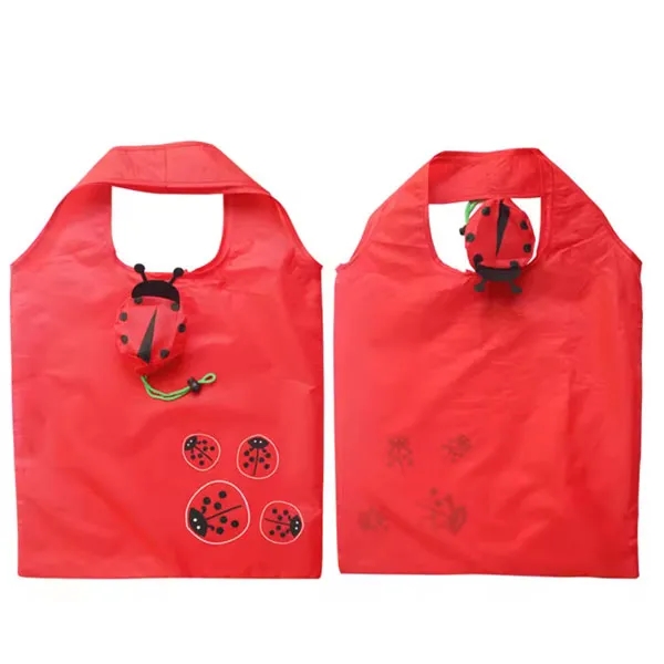 Reusable Ladybug Beetle Foldable Tote Bag 3
