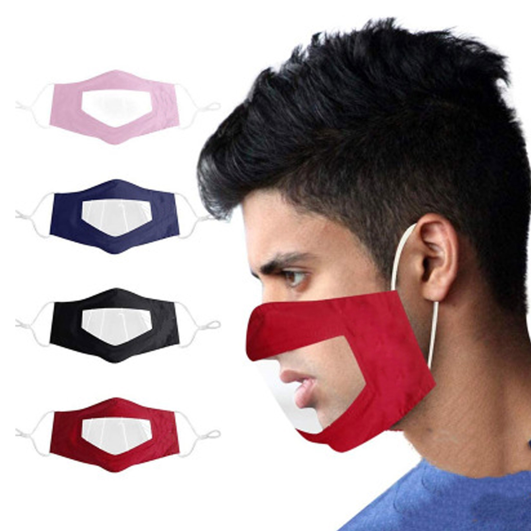 Reusable Mouth Visible Protective Clear Face Mask 1