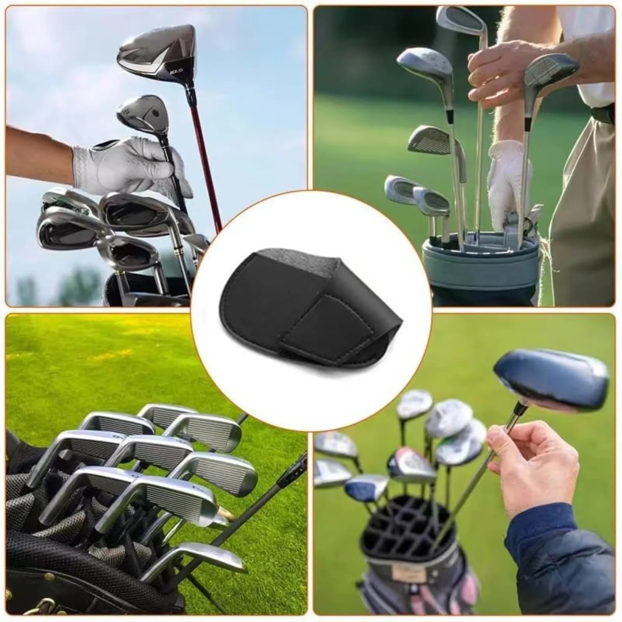 PU Leather Golf Club Head Protector 3