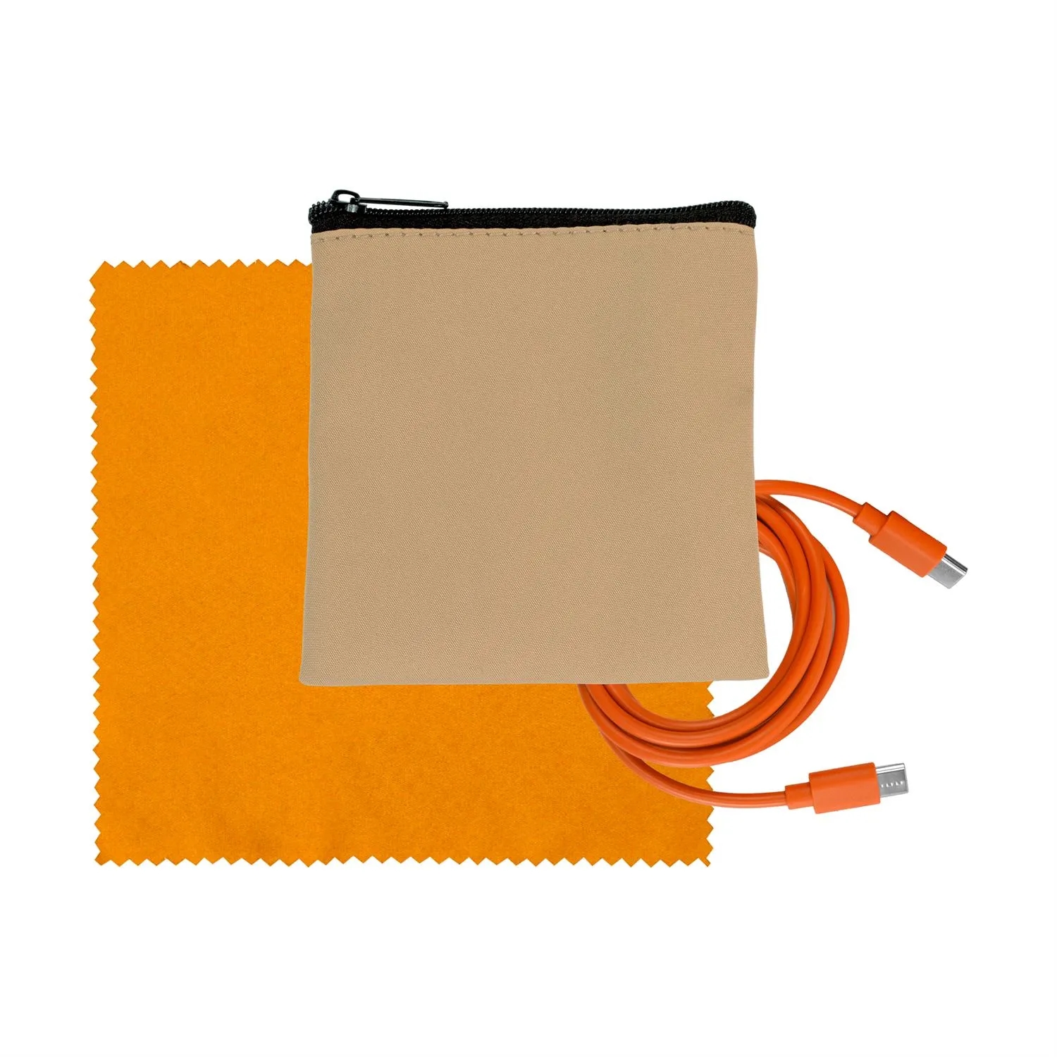 Tan Executive C to C Cable & Cloth Set 3