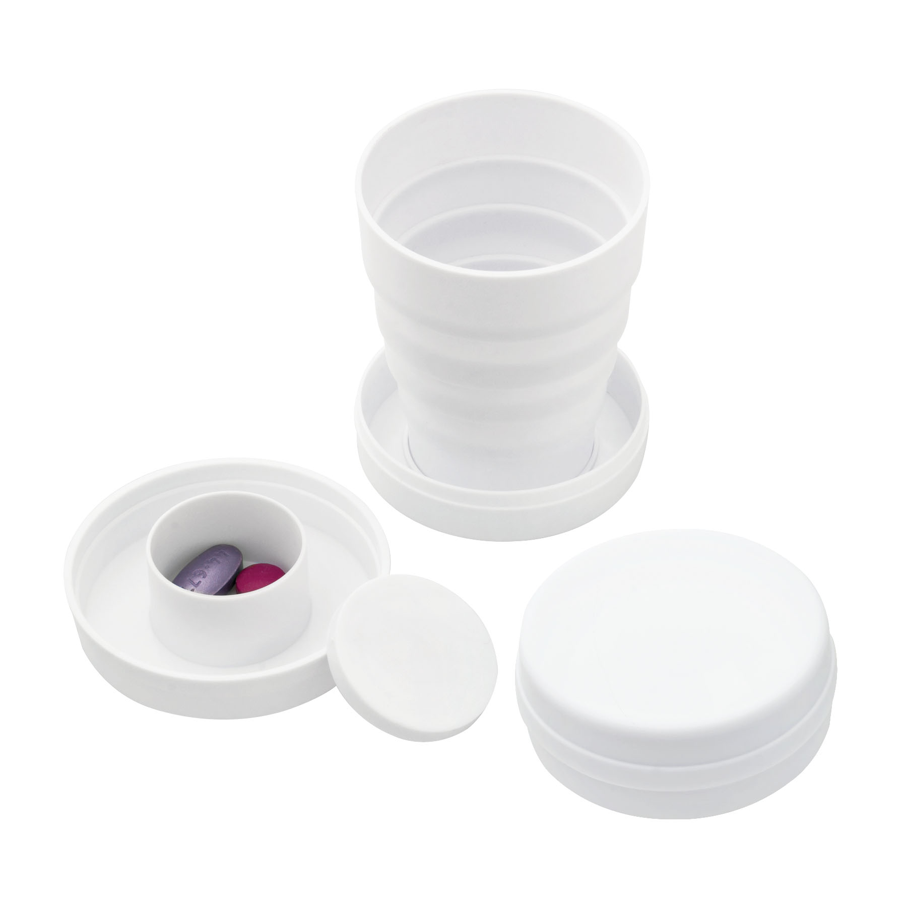 3 1/2 oz Collapsible Cup w/Pillbox 2