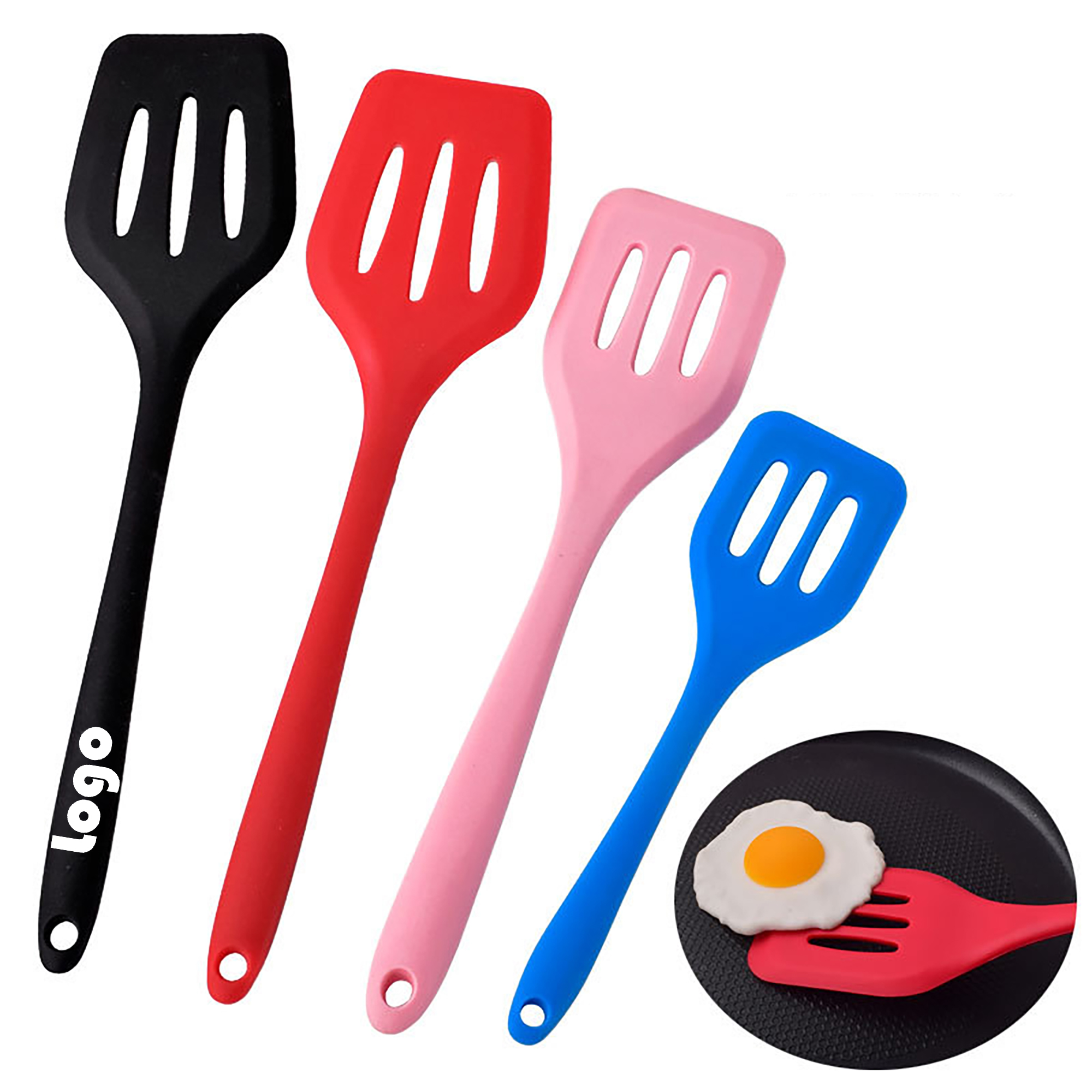 Silicone Slotted Frying Spatulas 3