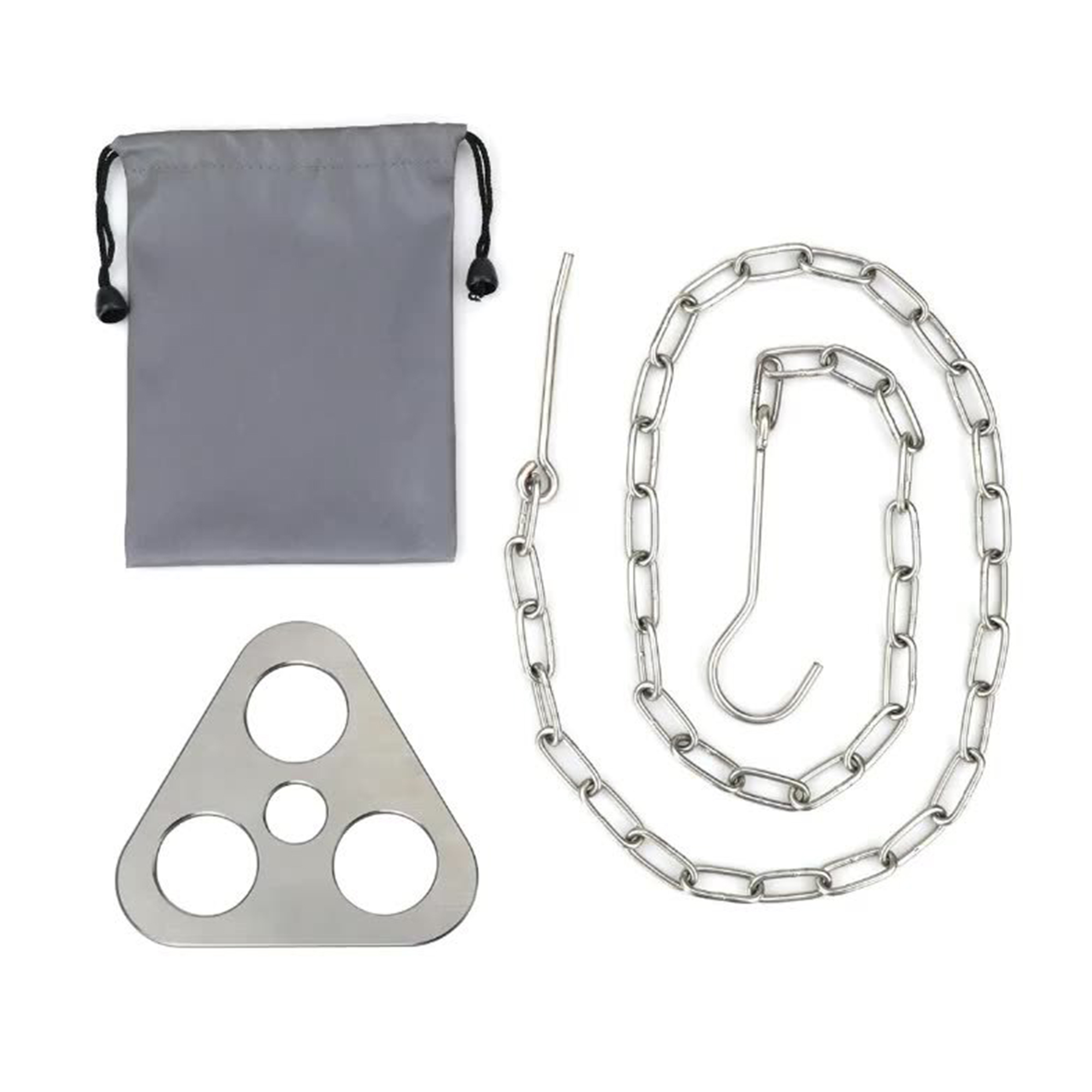 Stainless Steel Triangle Plate For Hanging Pot Support 3.7" Length X 3.7" Width X 0.4" H 4