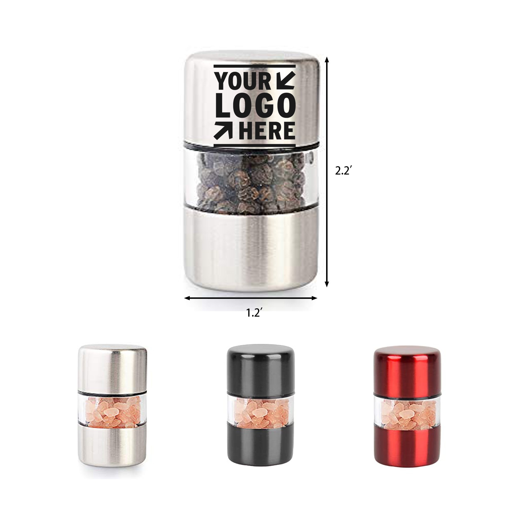 Premium Sea Salt and Pepper Grinder 2