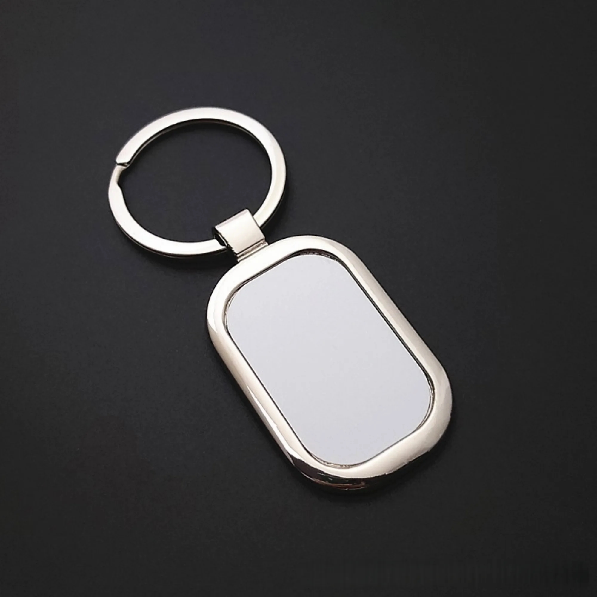Premium Zinc Alloy Rounded Rectangle Metal Tag Key Chains 2