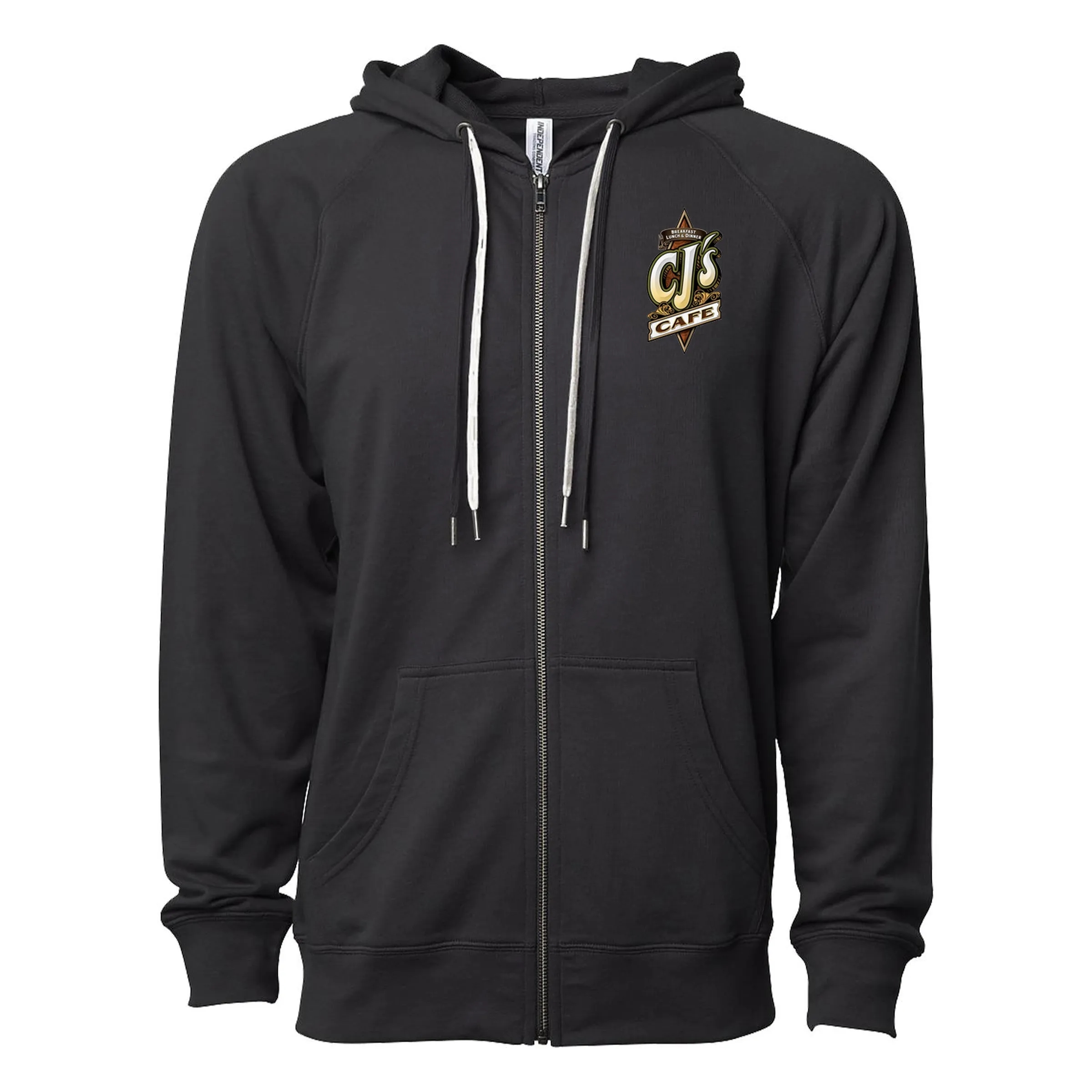Unisex Lightweight Loopback Terry Zip Hood 24