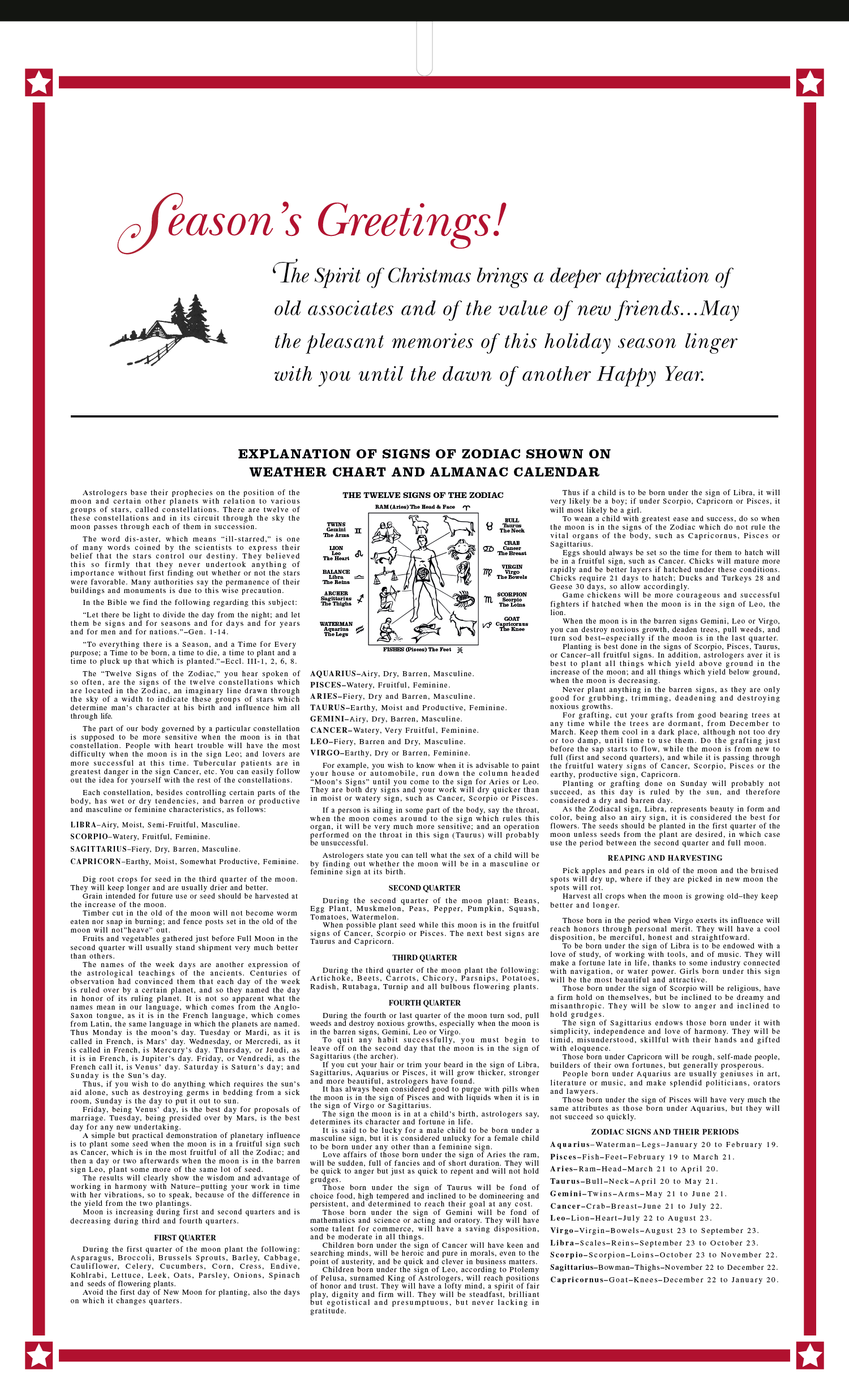 Skinner & Kennedy® 8-Sheet Almanac Calendar 15