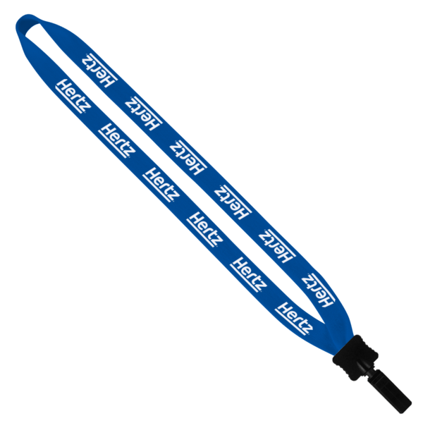 3/4" Cotton Lanyard with Plastic Clamshell & Bulldog Clip 22