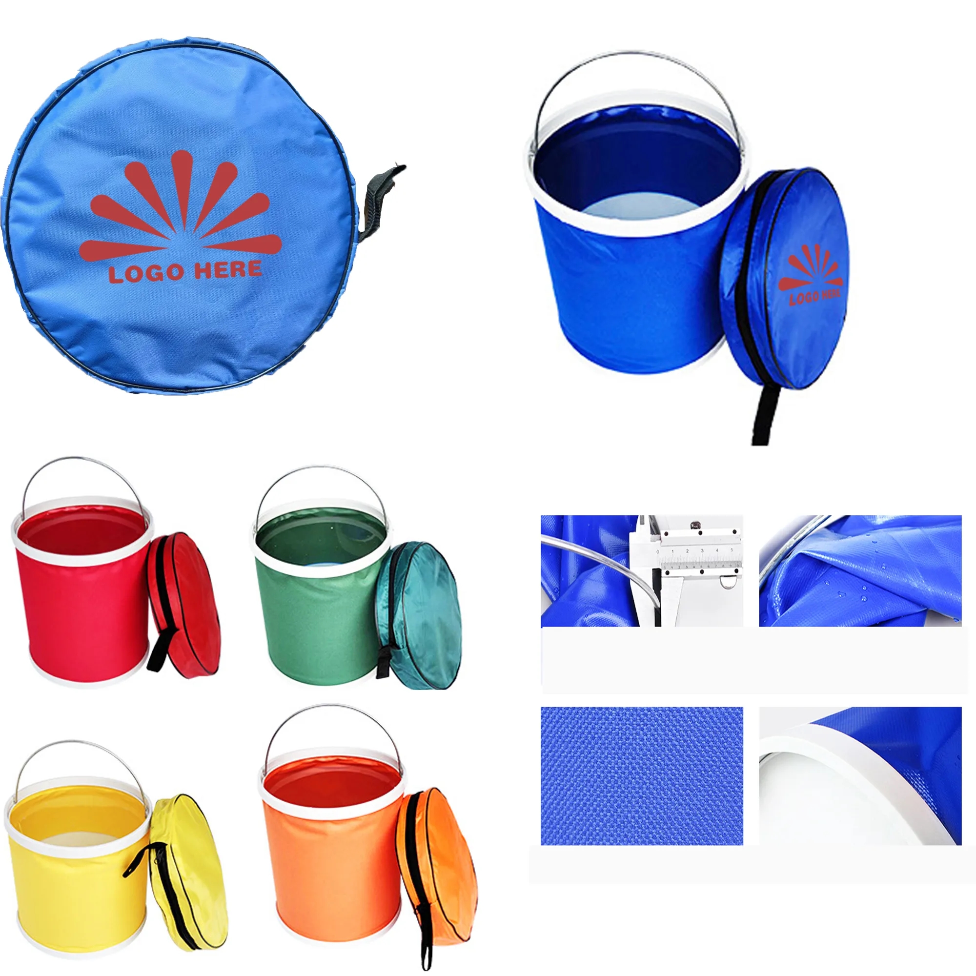 Custom Logo Foldable Car Bucket Portable Outdoor Water Pail