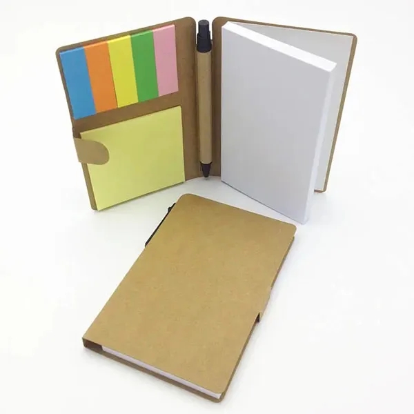 Eco Sticky Notepads With Recycle Paper Pen 3