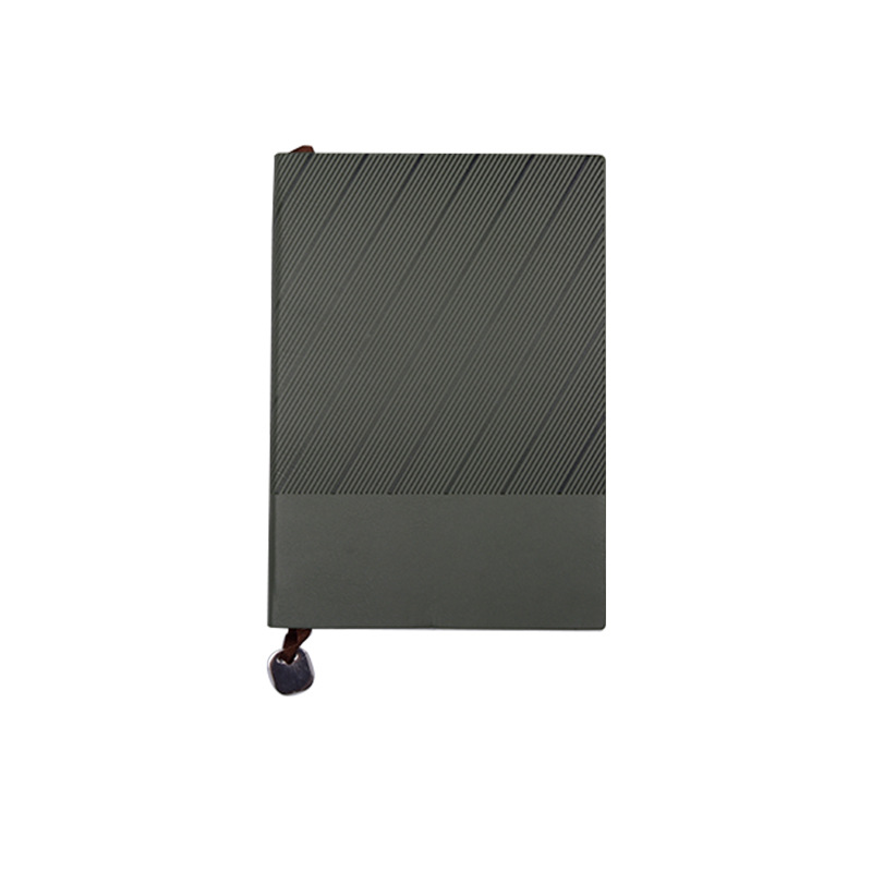 A5 Diagonal Textured Soft PU Cover Notebook W/ Metal Bookmark 2