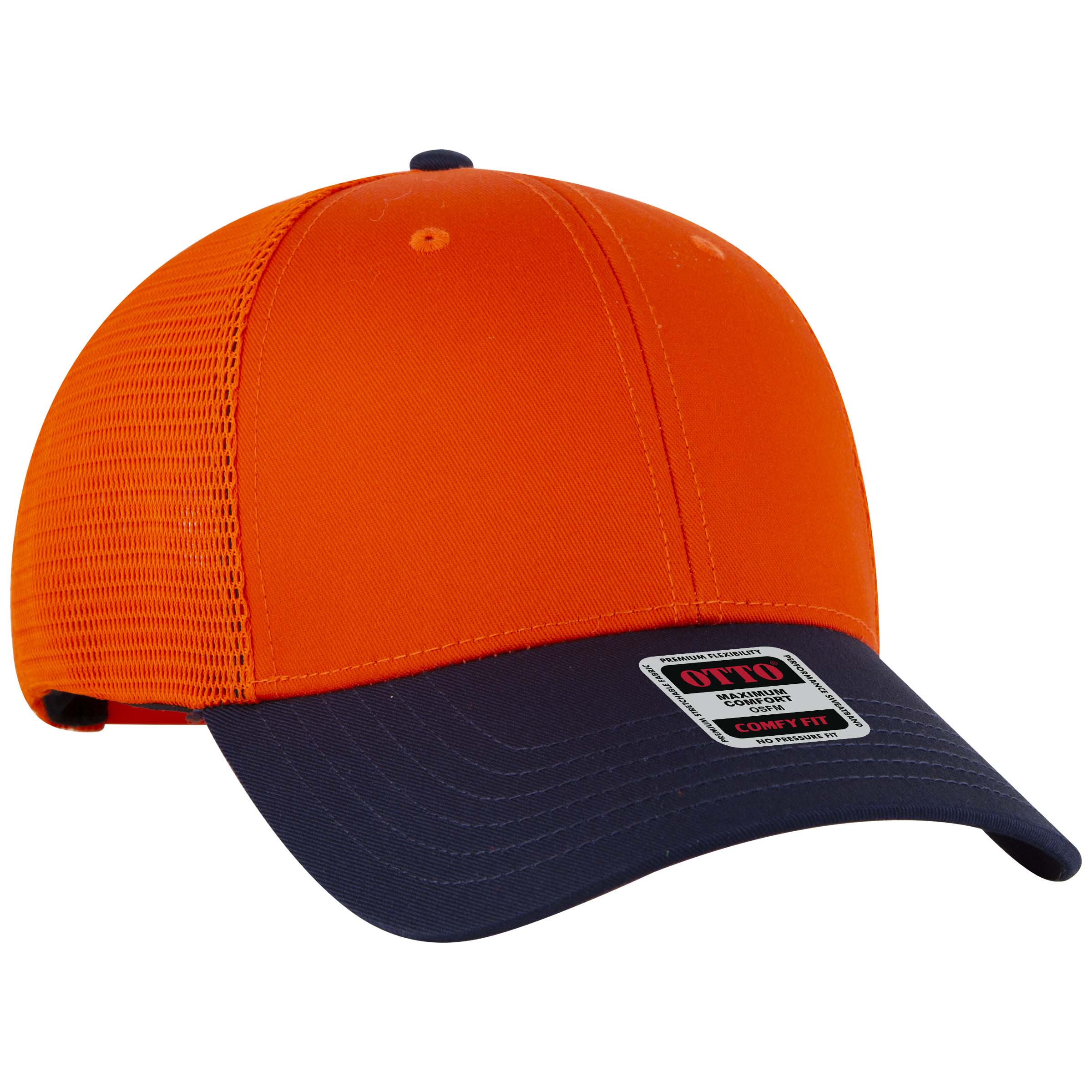 OTTO CAP® OTTO COMFY FIT® 6 Panel Low Profile Mesh Back Trucker Hat 24