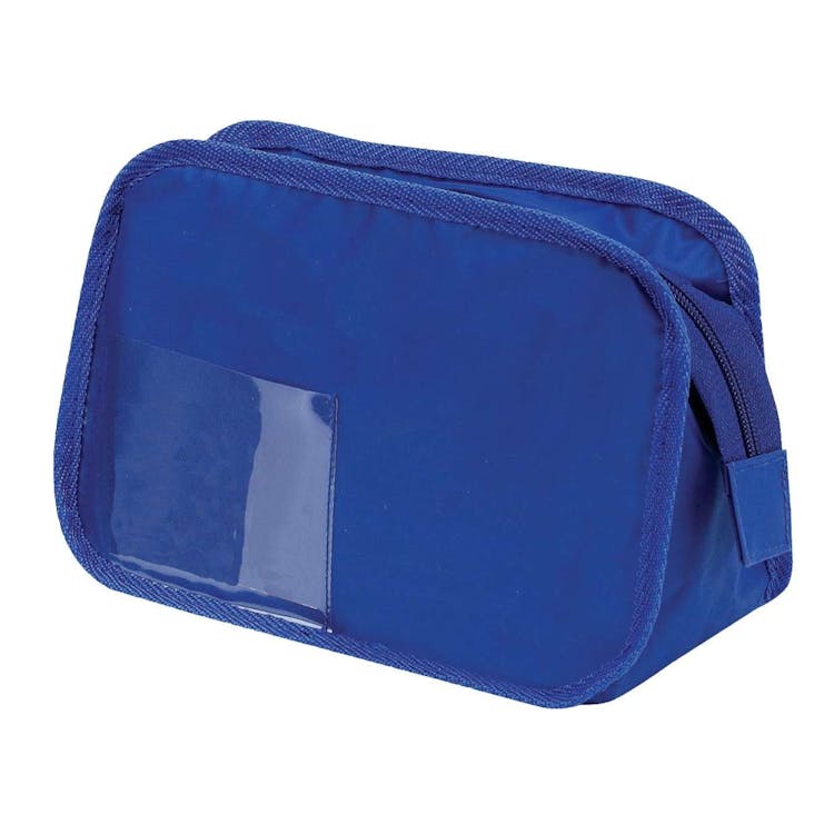 Toiletry Bag w/Clear Window Royal 9.5" 2