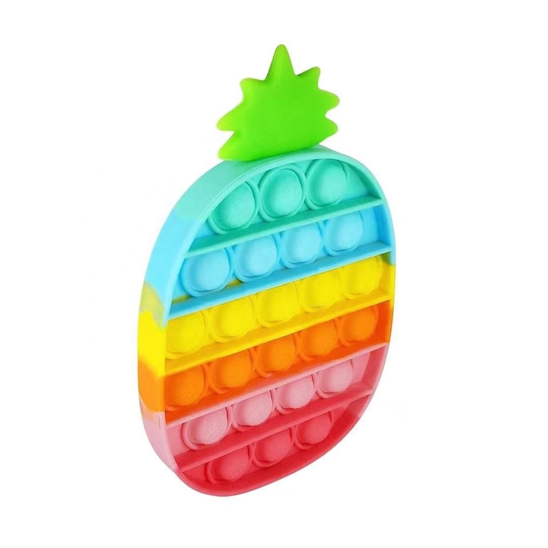 Macaron-colored pineapple Push Pop Bubble Sensory Fidget Toy 2