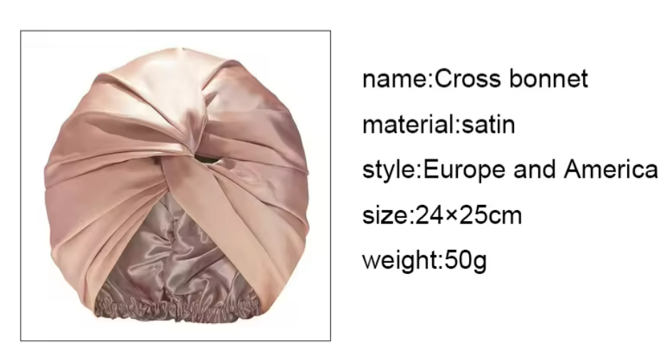 Satin Adjustable Sleeping Silk Bonnet 3