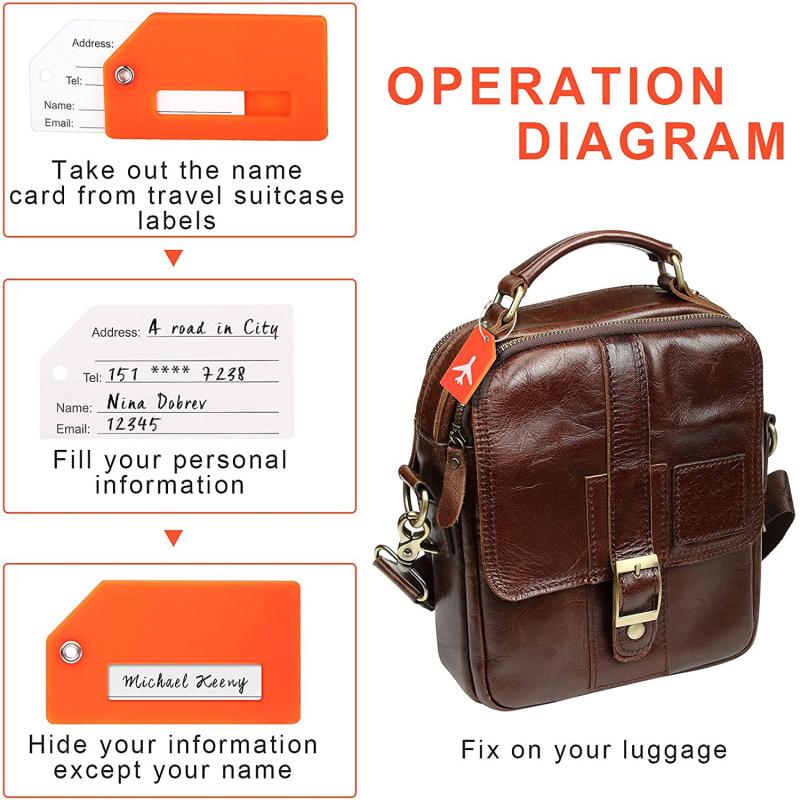 Silicone Travel Luggage Tag w/Name ID Card 3