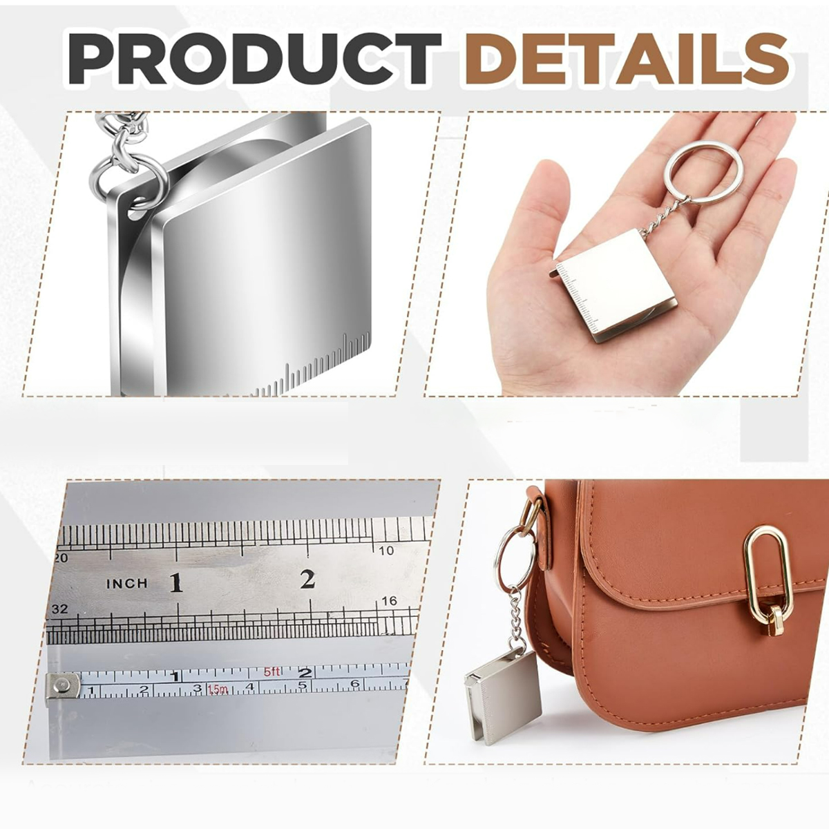 Retractable Keychain Ruler 4