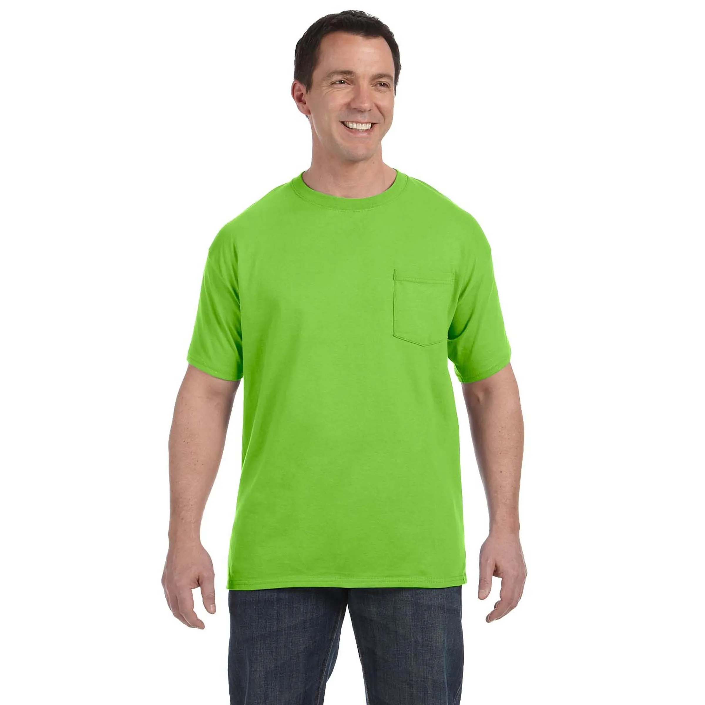 Hanes Men's 6.1 oz Tagless Pocket T-Shirt 13