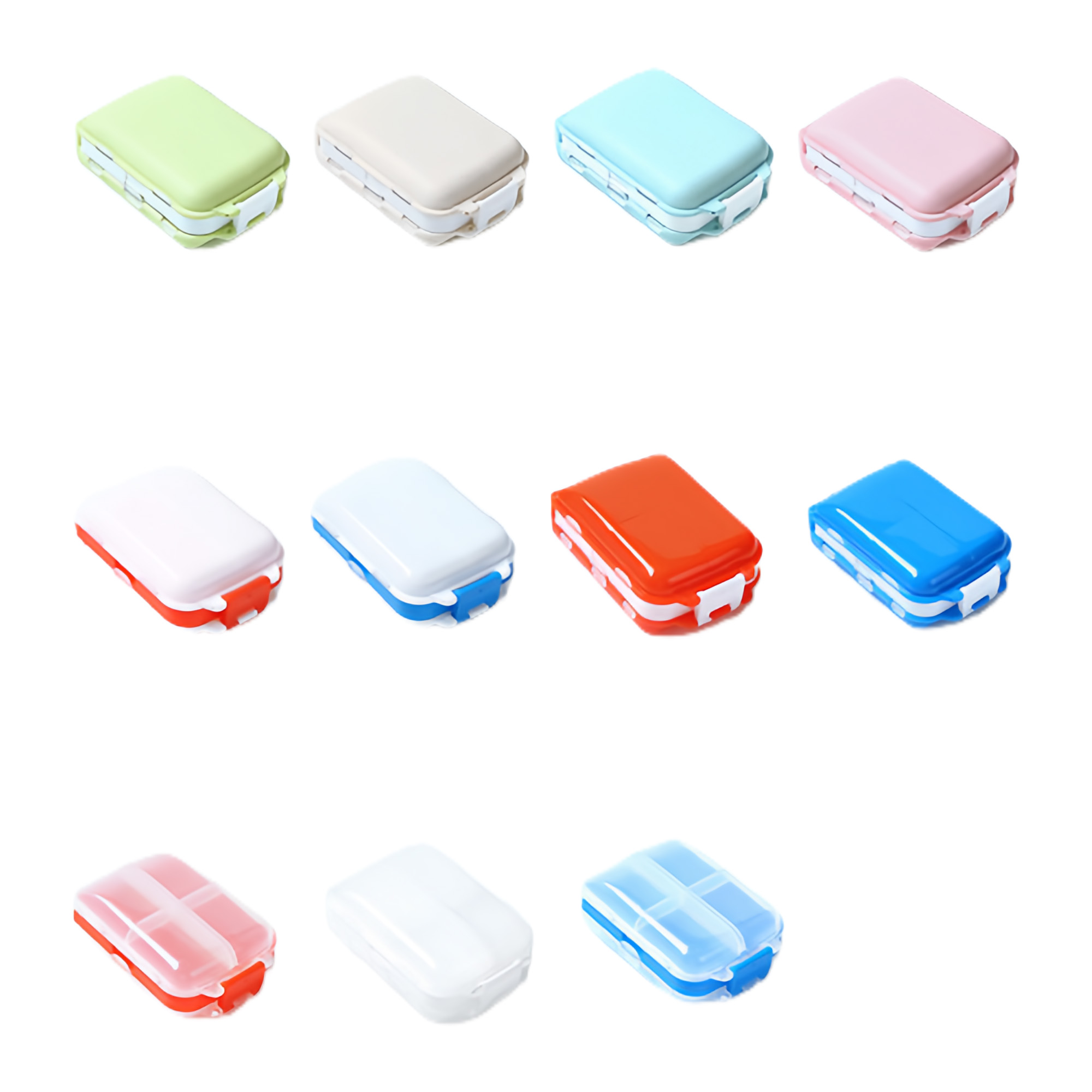 Three-layer Eight-compartment PP Folding Pill Box 4