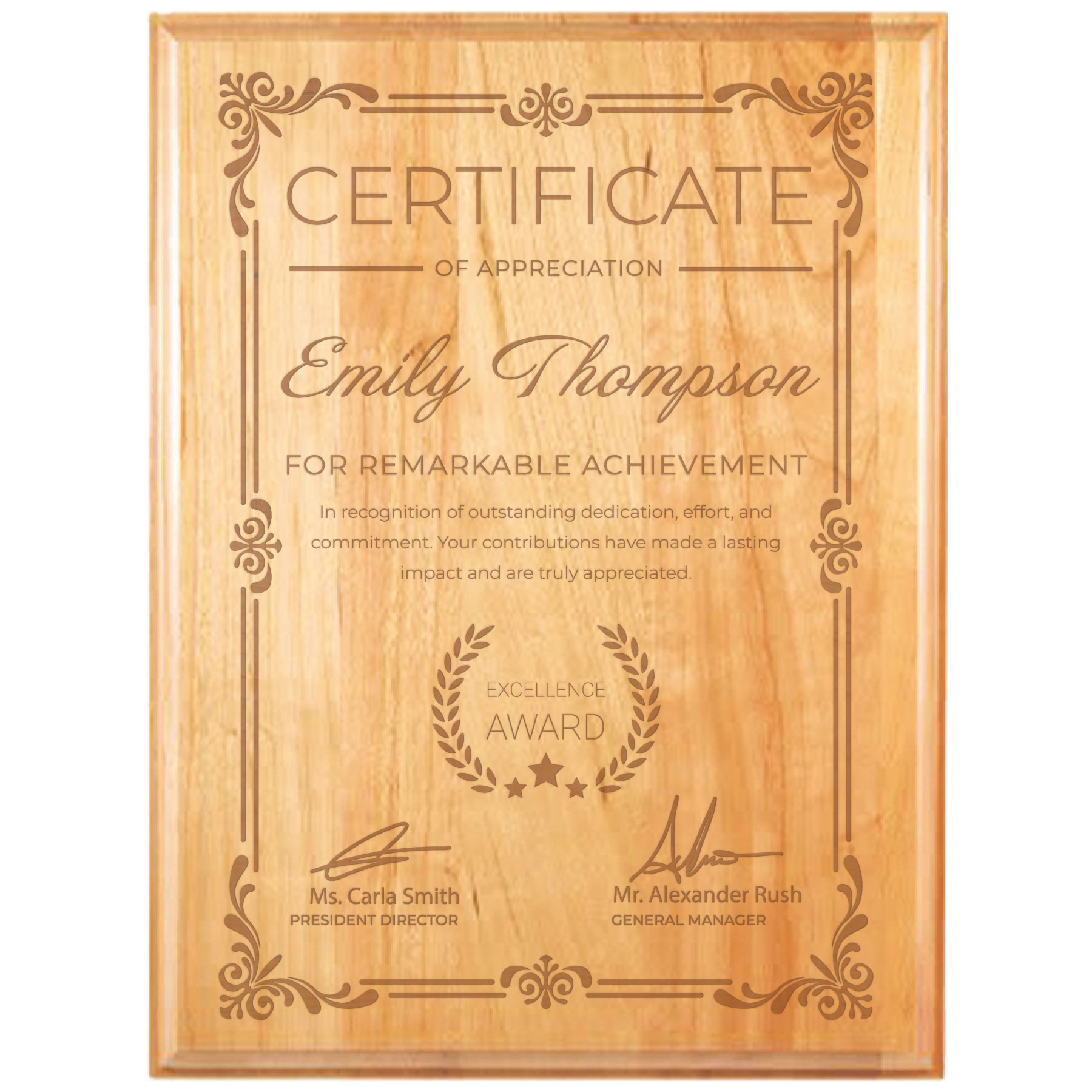 6" x 8" Genuine Cherry Plaque 4