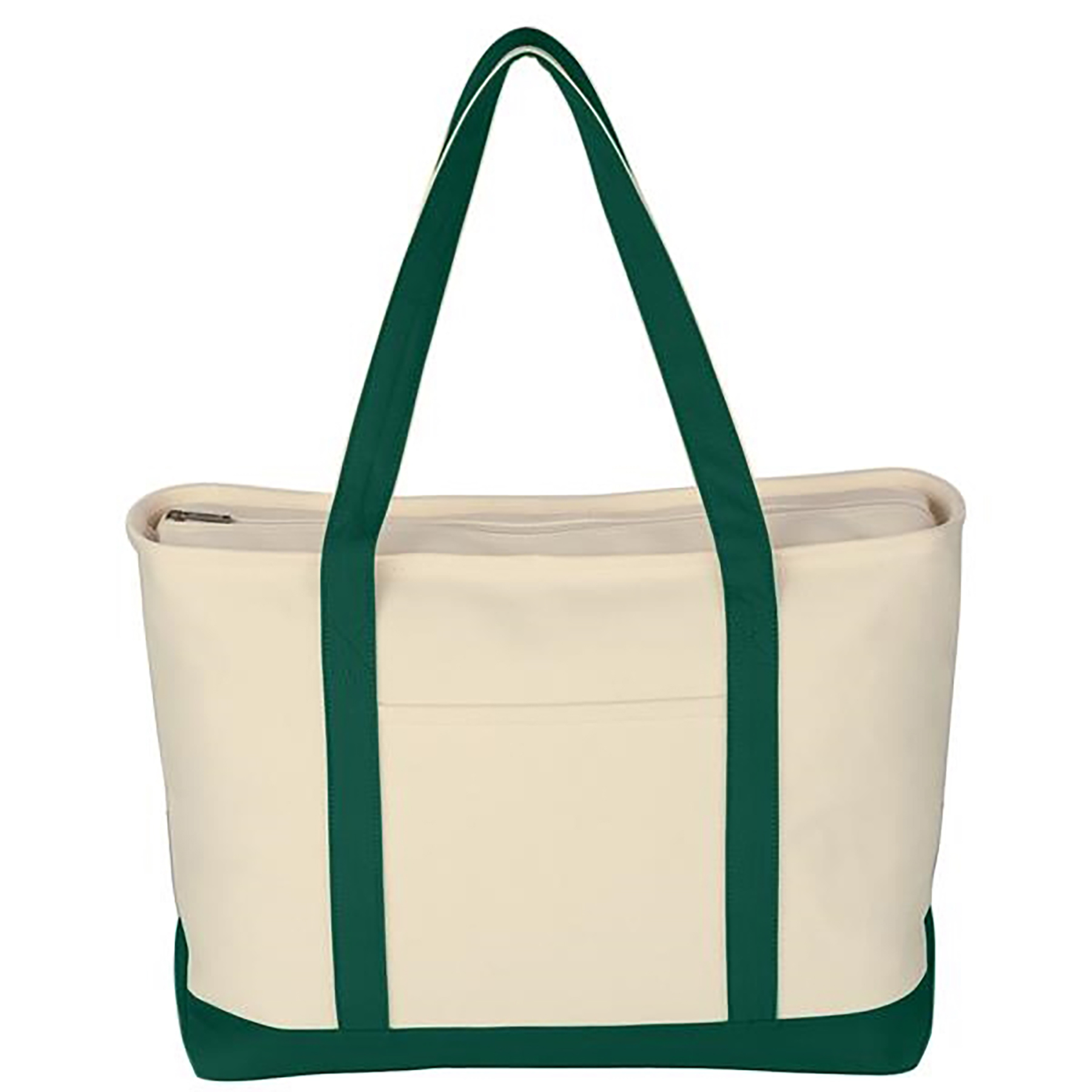 Canvas Tote Bag with an External Pocket, custom tote bag with logo imprint 2