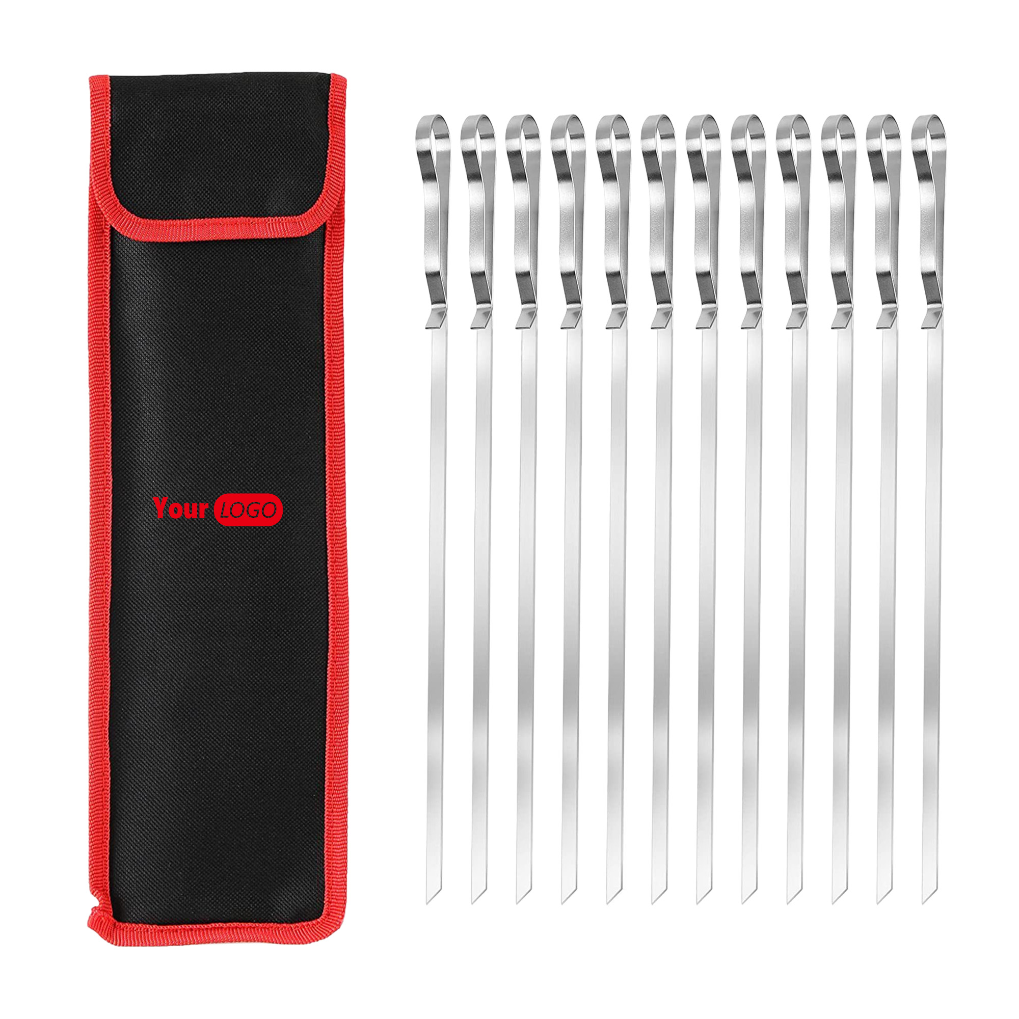 Stainless Steel BBQ Grilling Barbecue Skewers 4