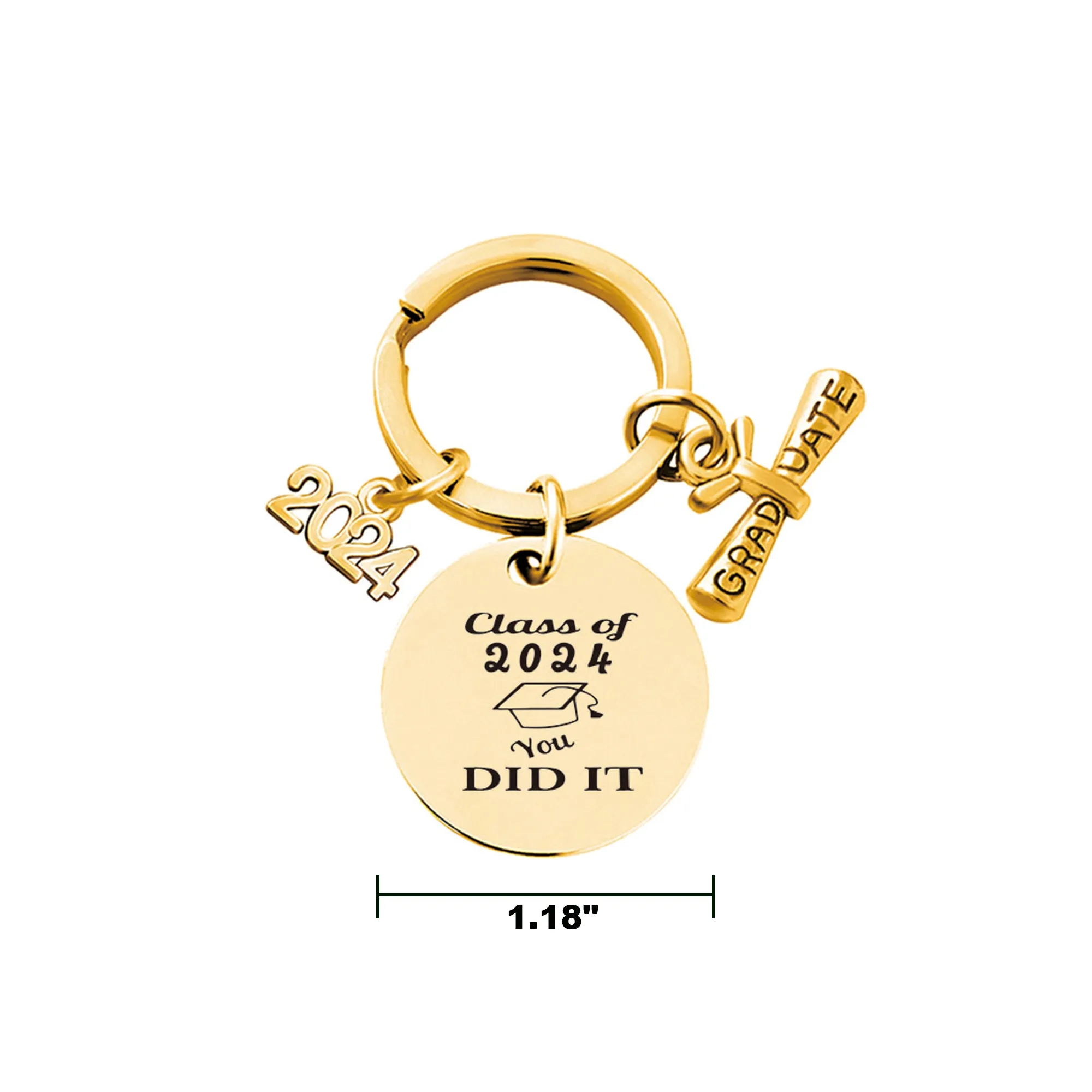 2024 Gold Graduation Keychain 6