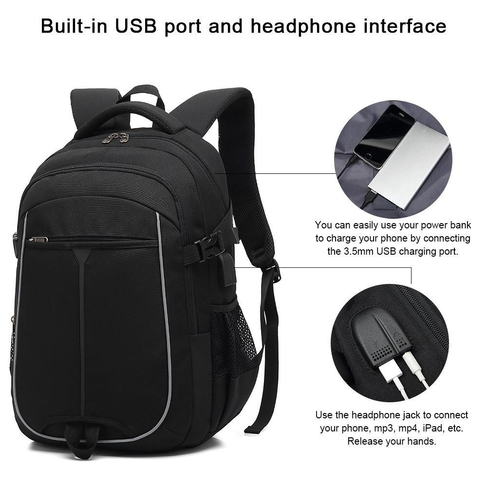 Outdoor Business Travel Backpacks with USB Charging Port 6