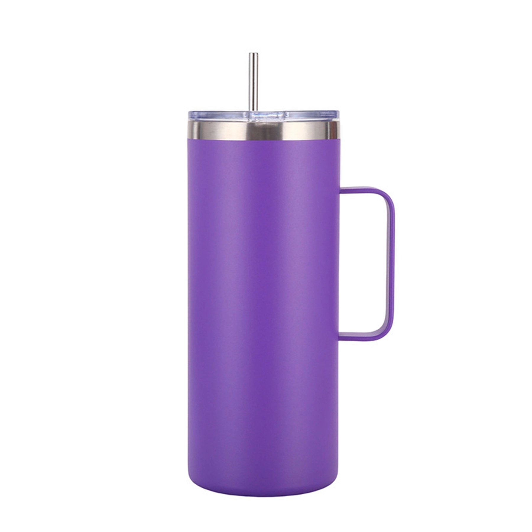 20 Oz. Double Wall Vacuum Mug with Handle & Straw 7